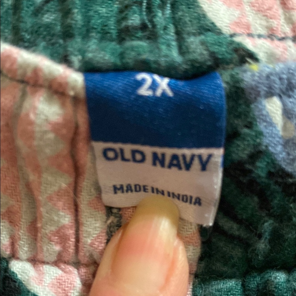 Festive Adults Pajamas - Green Holiday Print - Picture 3 of 3